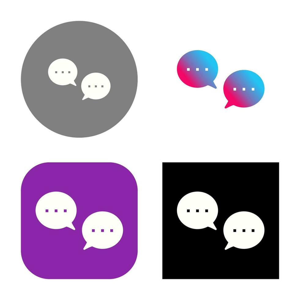 Unique Conversation Bubbles Vector Icon