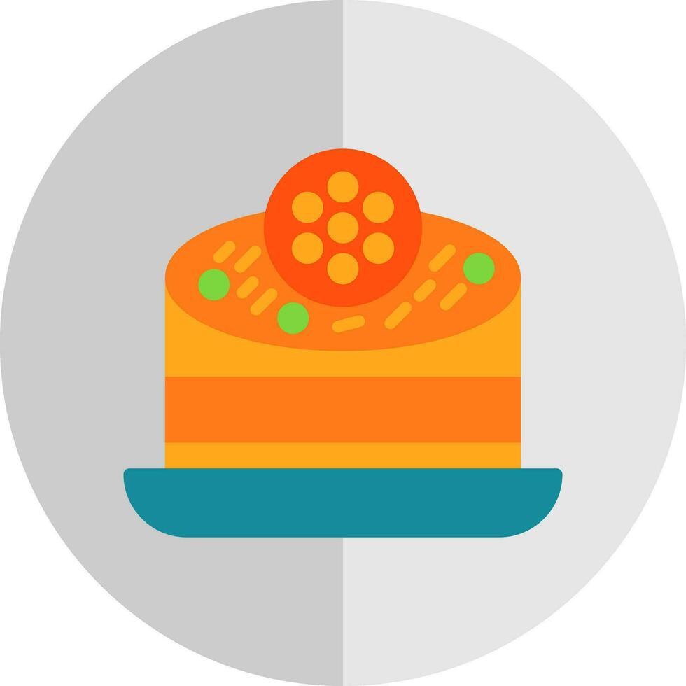 Oreo Cheesecake Vector Icon Design