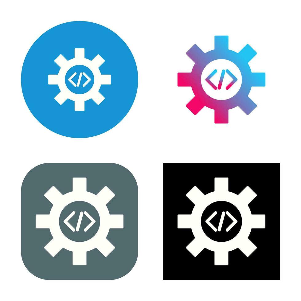 Unique Code Optimization Vector Icon