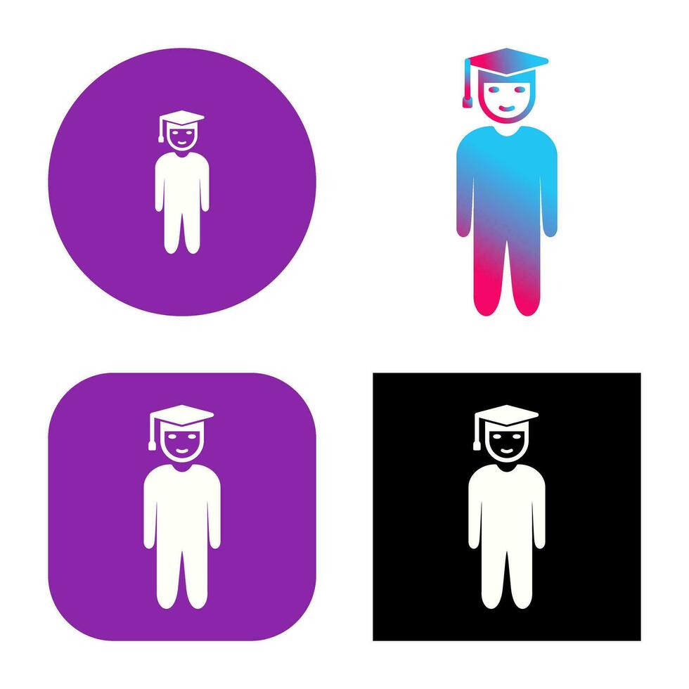 Unique Student Standing Vector Icon
