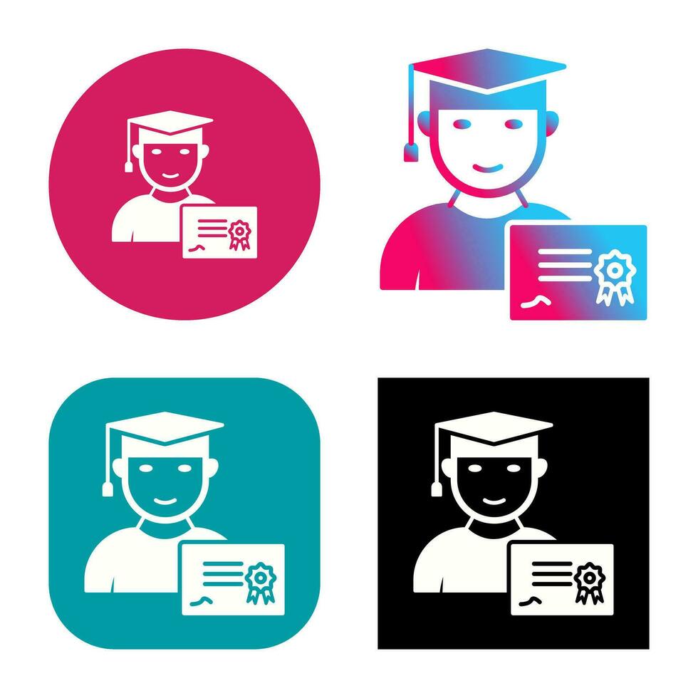 Unique Receiving Diploma Vector Icon