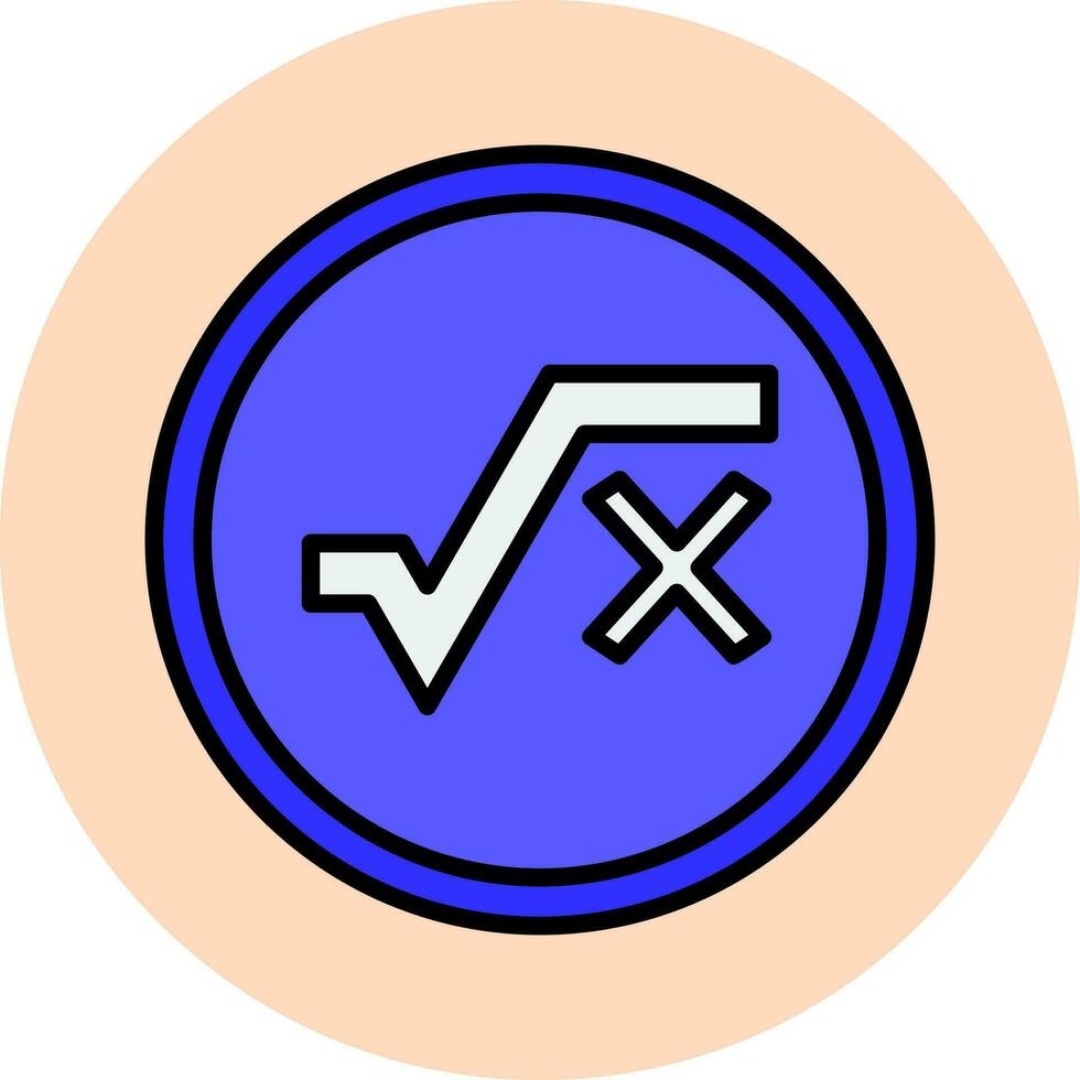 Square Root Vector Icon