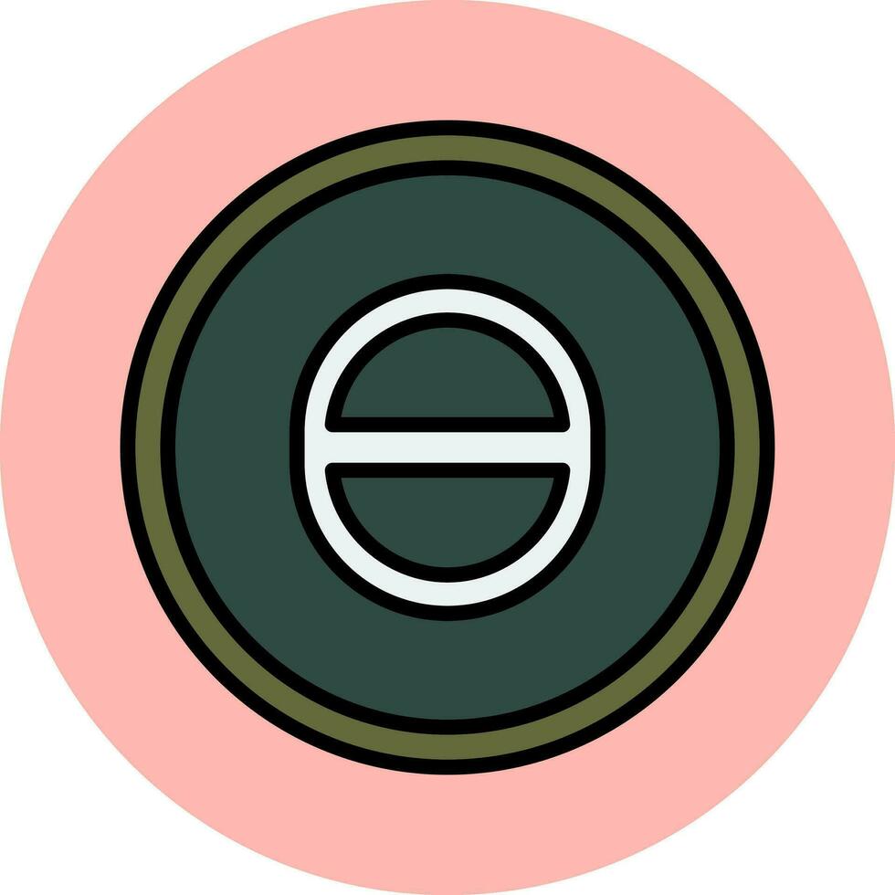 Theta Vector Icon