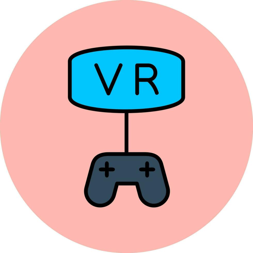 vr juego vector icono