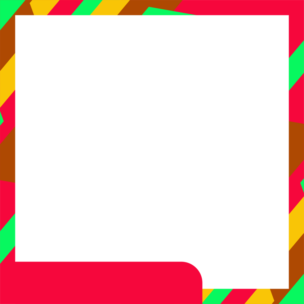 red abstract frame border transparent background sport gaming theme png