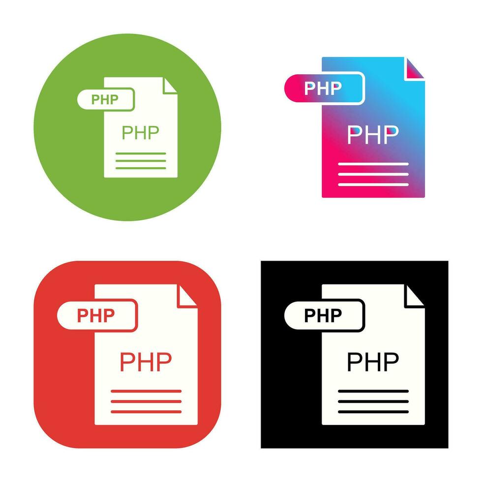 icono de vector de php