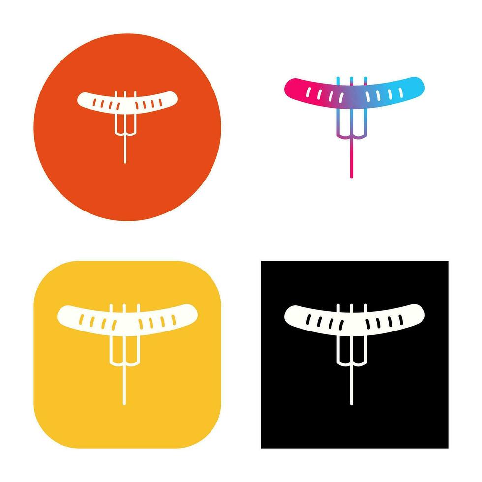 Sausage on Fork Vector Icon