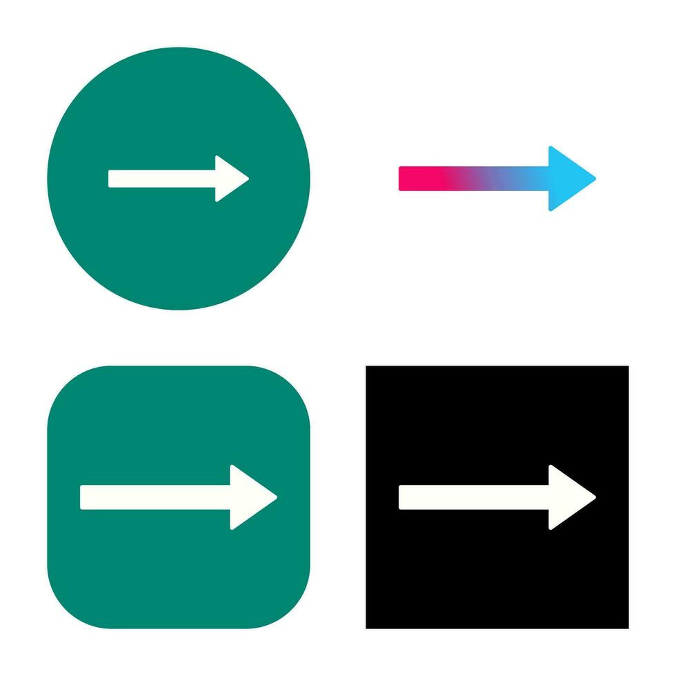 Unique Right Arrow Vector Icon