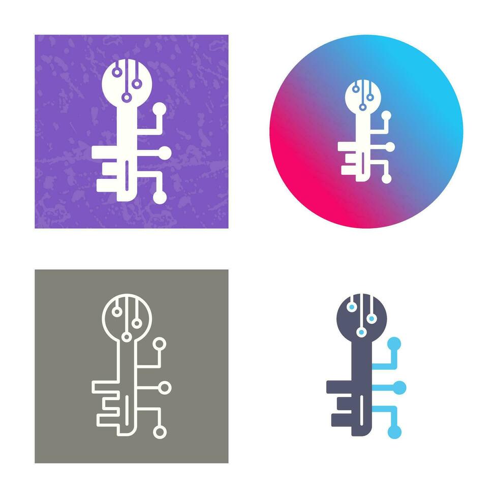 Electronic Key Vector Icon