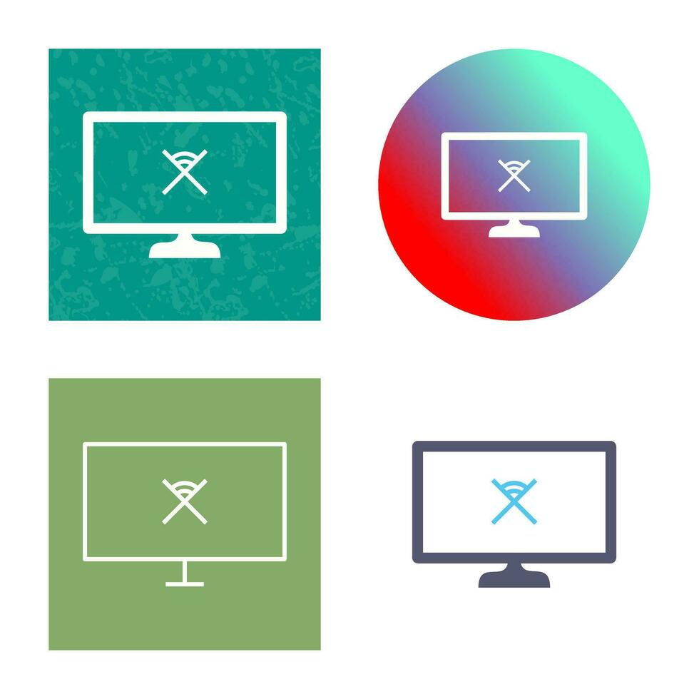 Unique Disconnected Network Vector Icon