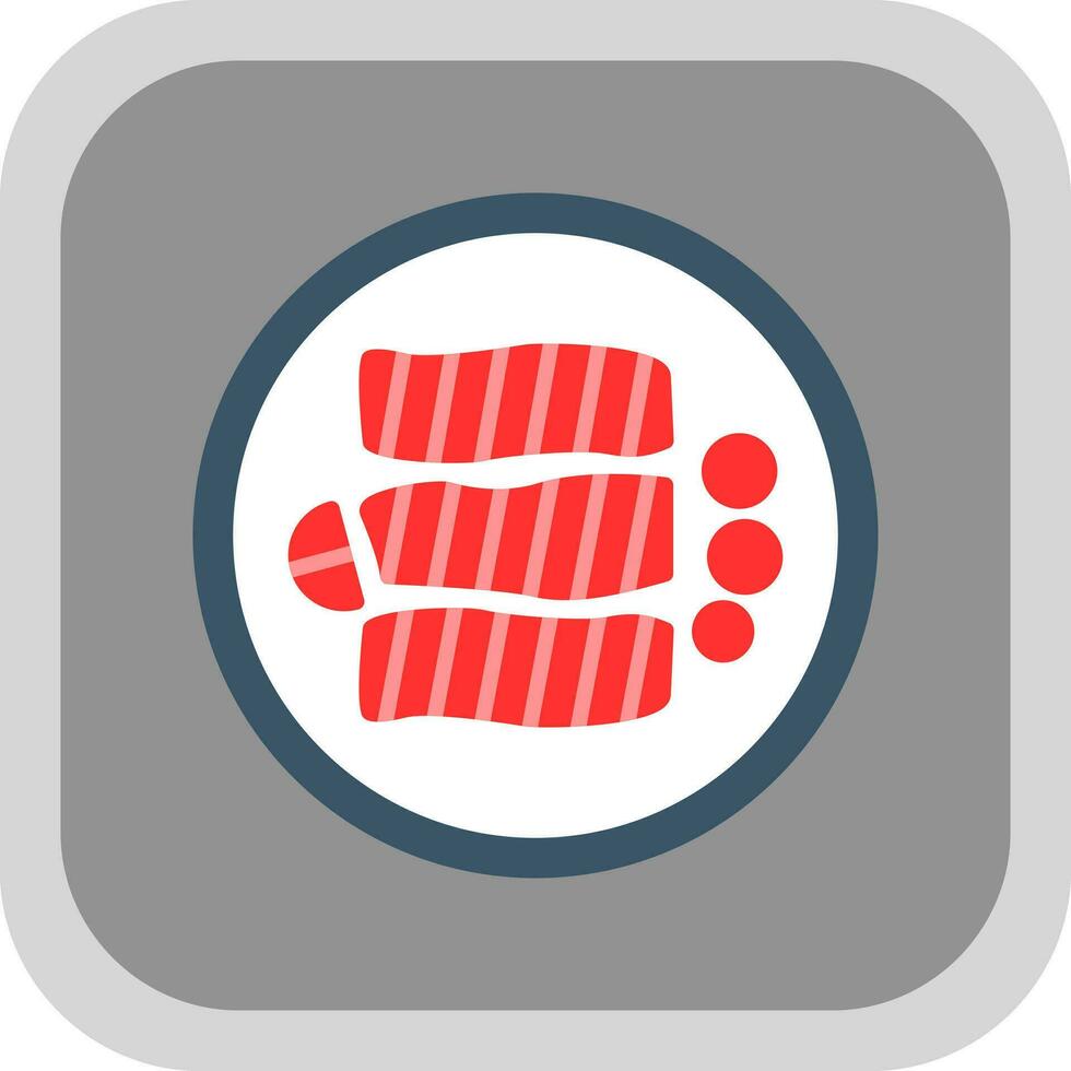 Teriyaki Chicken Vector Icon Design