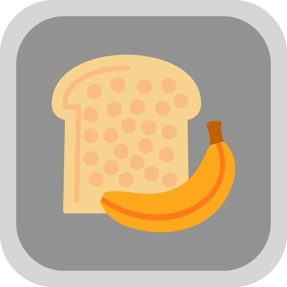 Banana Bread Vector Icon Design