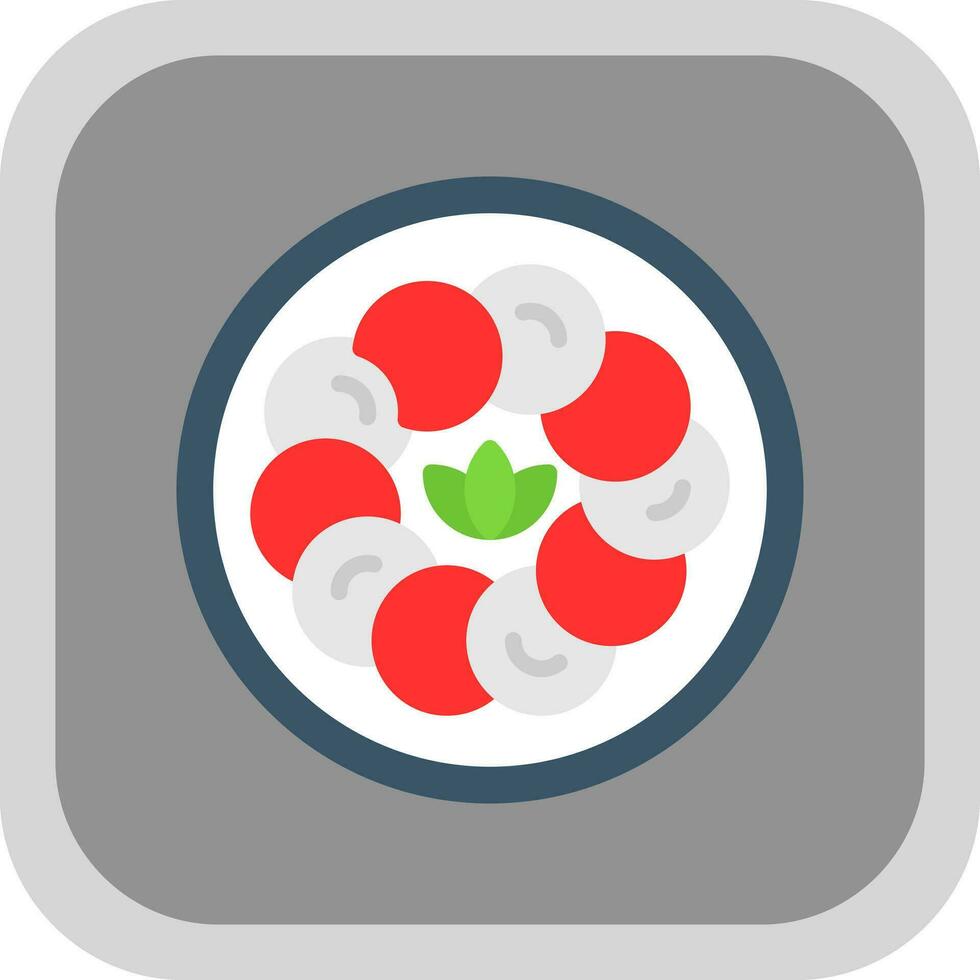 caprese ensalada vector icono diseño