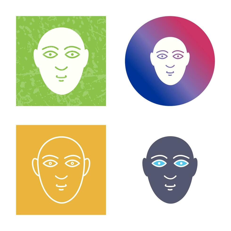 icono de vector de rostro humano