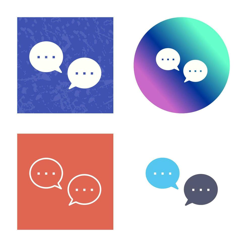 Unique Conversation Bubbles Vector Icon