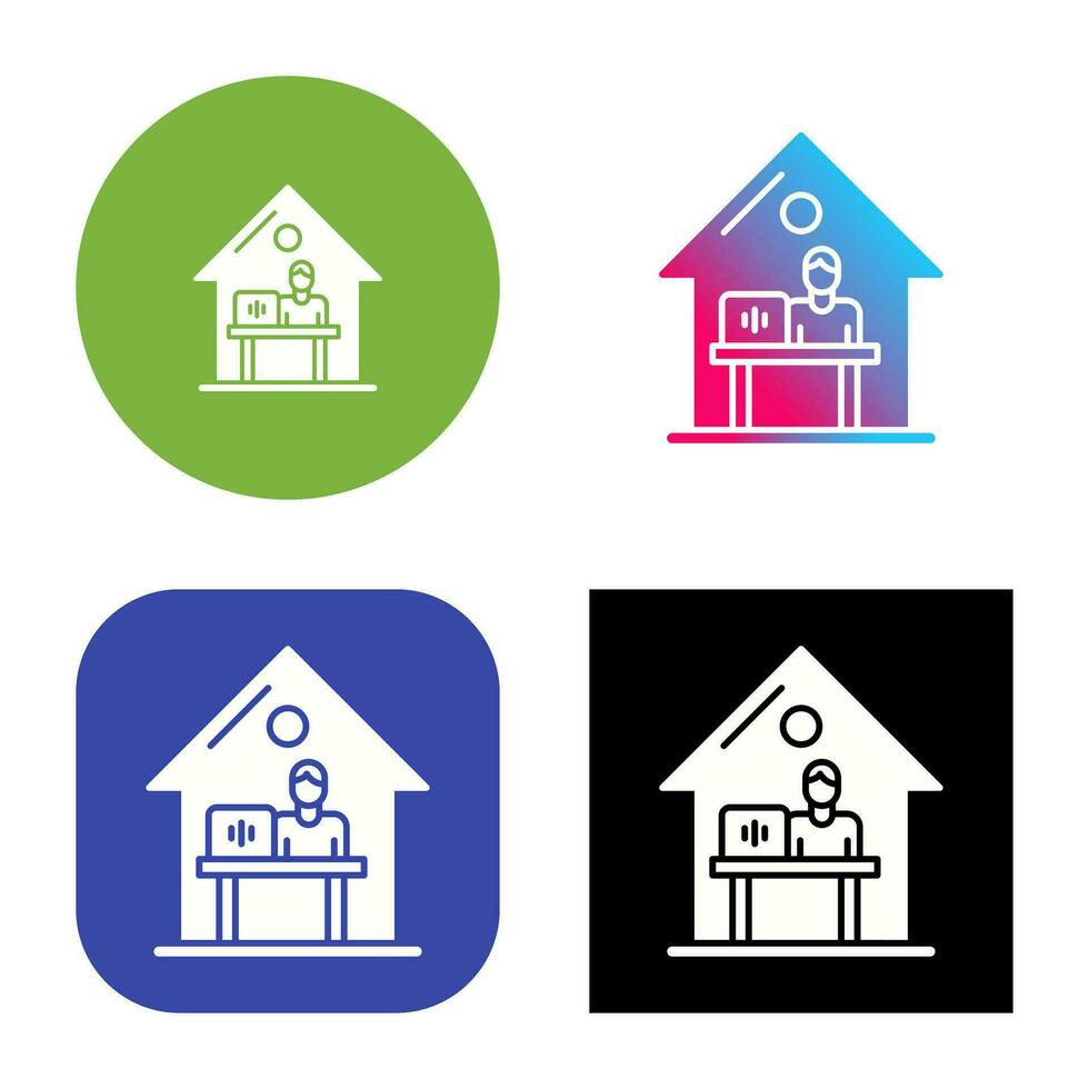Work At Home Vector Icon