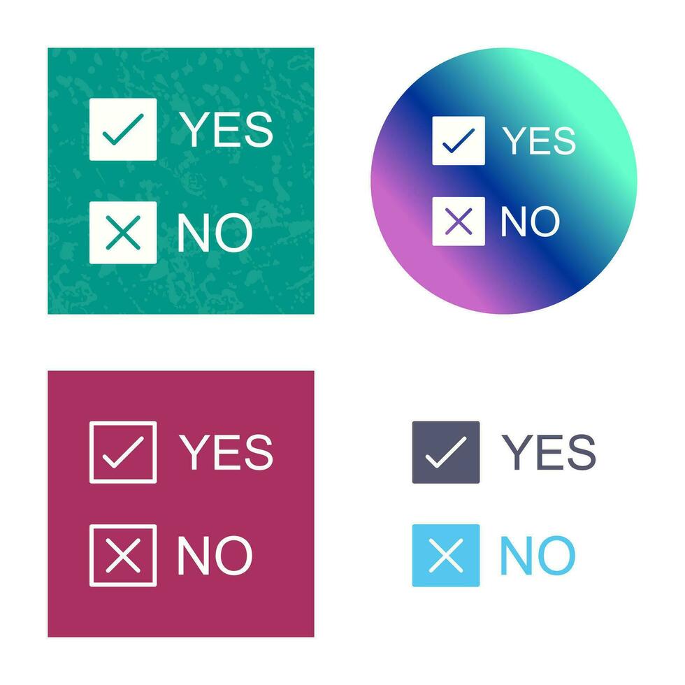 Yes No Option Vector Icon