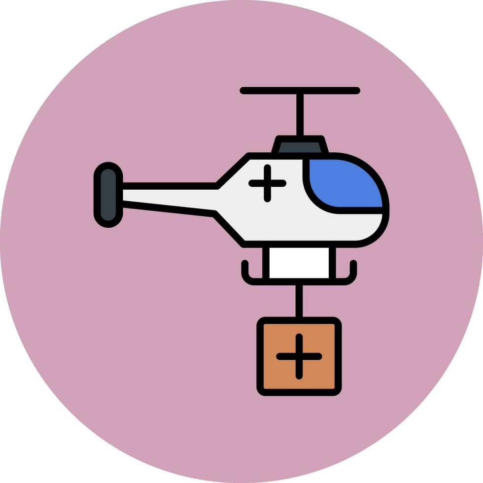 icono de vector de helicóptero