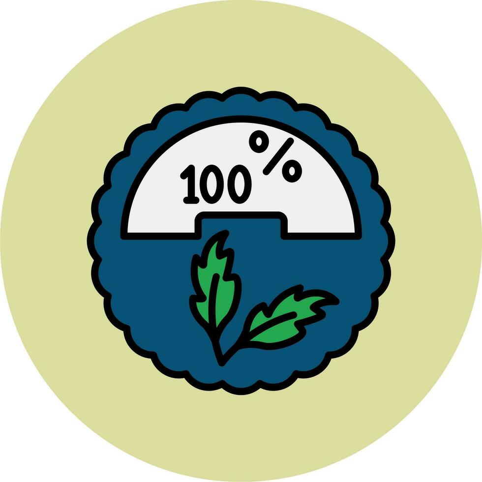 100 por ciento vector icono