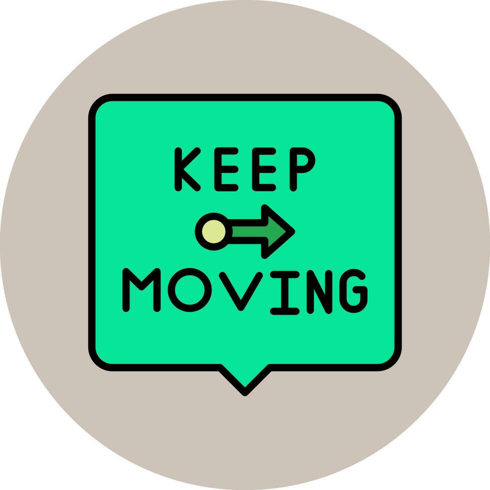 Keep Moving Vector Icon