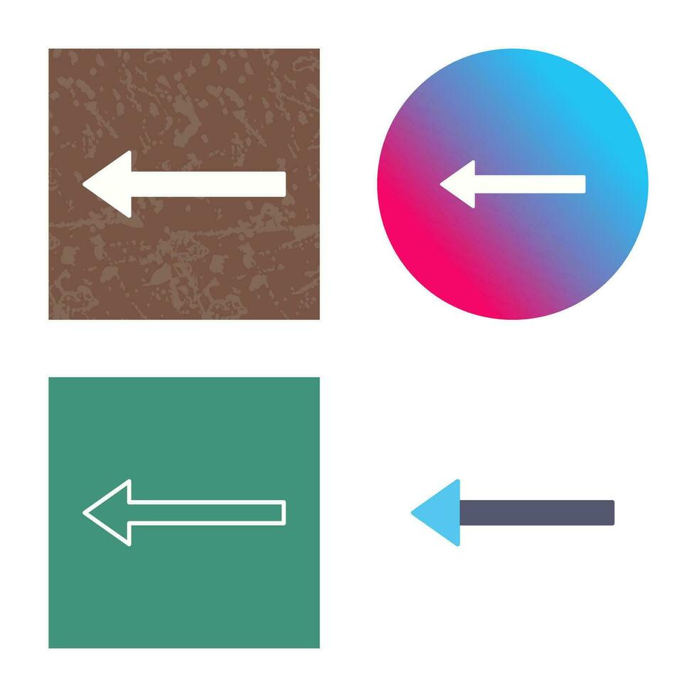 Unique Left Arrow Vector Icon
