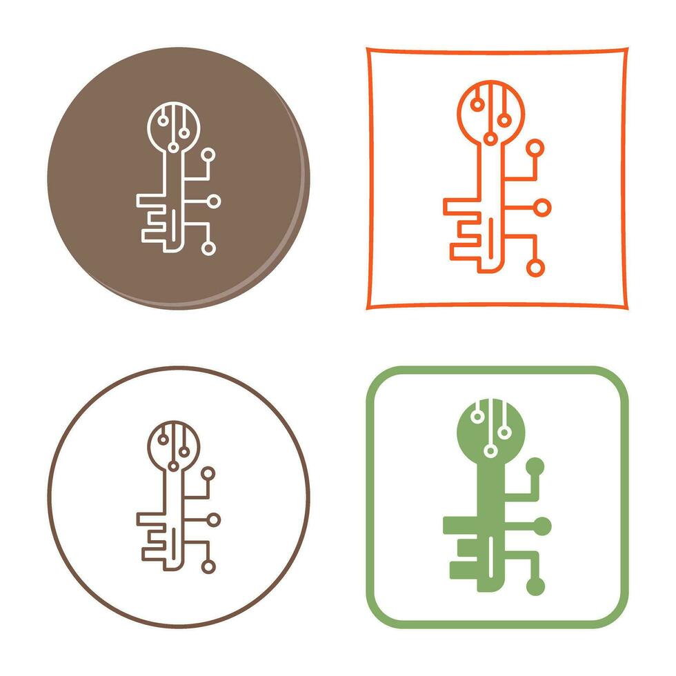 Electronic Key Vector Icon
