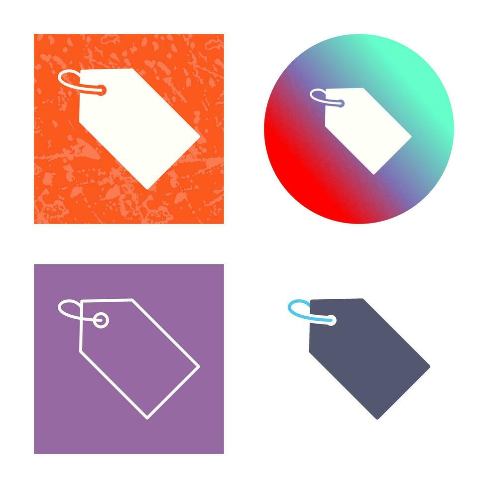 Unique Tag Vector Icon