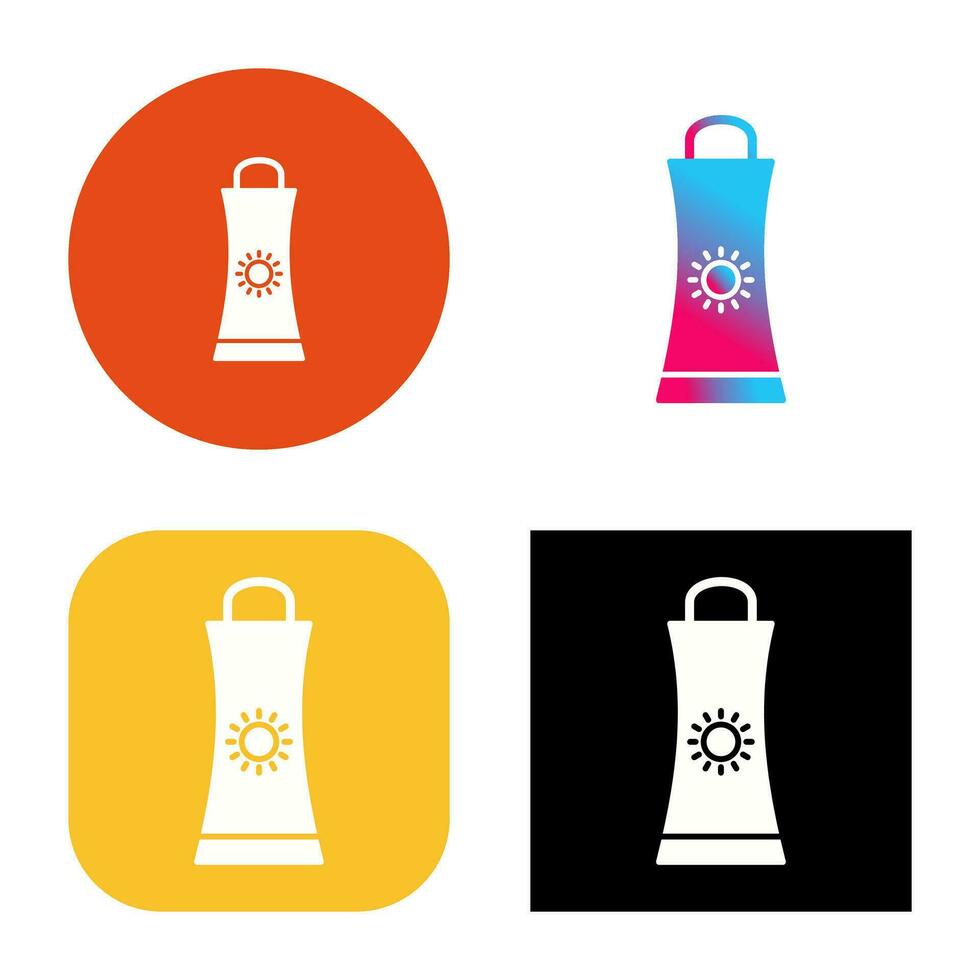Sunblock Cream Vector Icon
