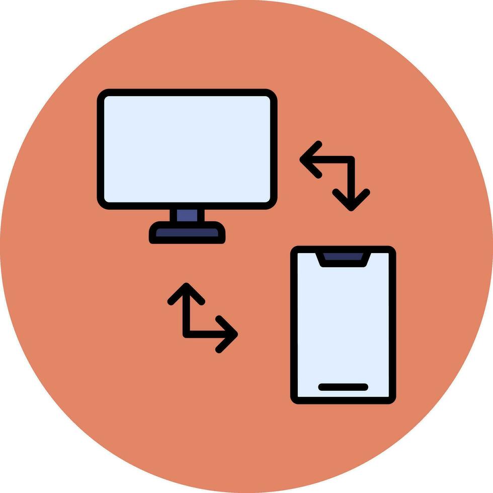 icono de vector de transferencia de archivos