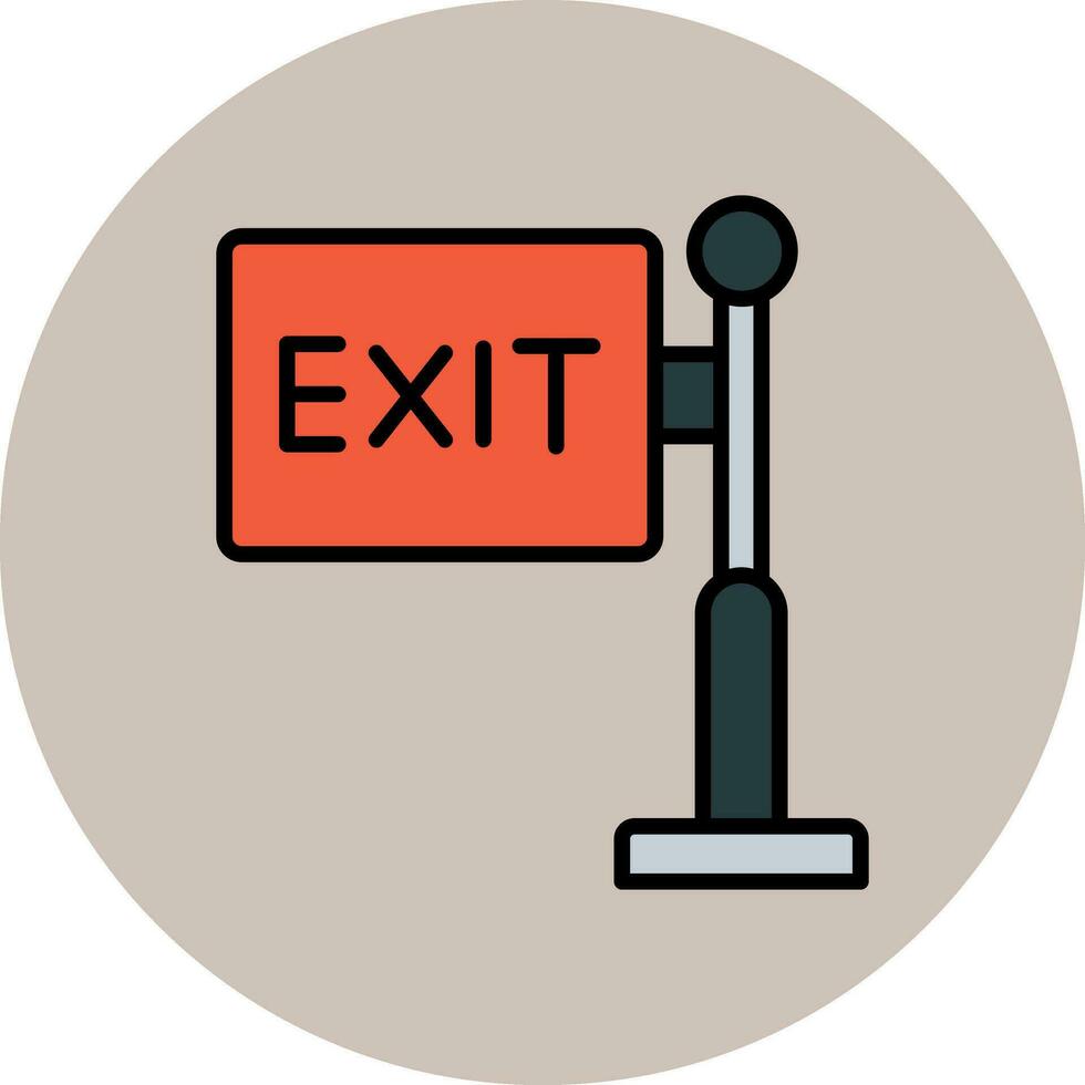 Exit Sign Vector Icon