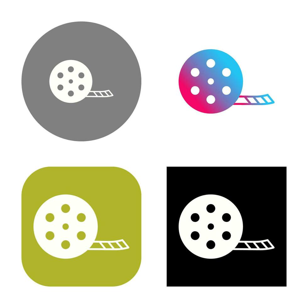 Unique Film Reel Vector Icon