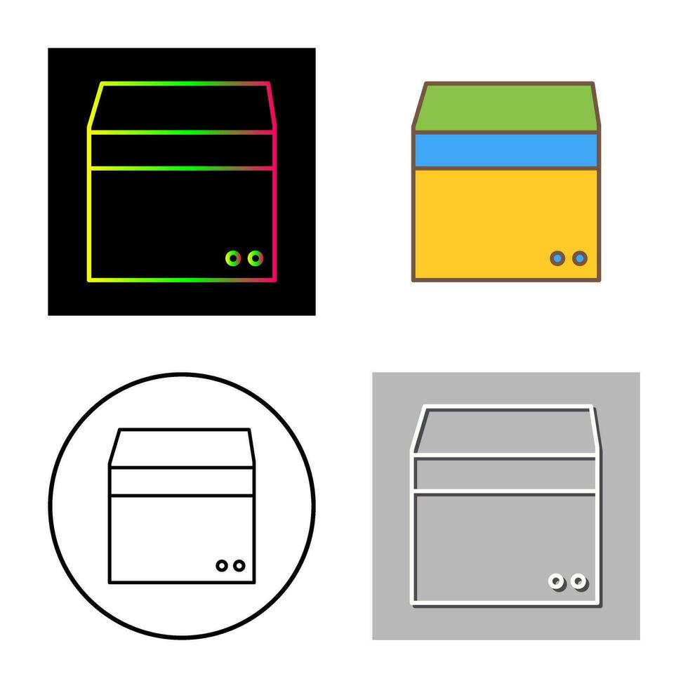 icono de vector de caja única