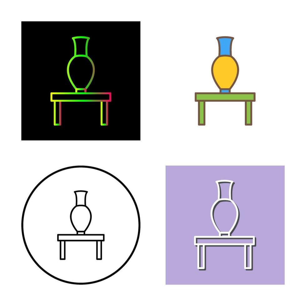 Vase Exhibit Vector Icon