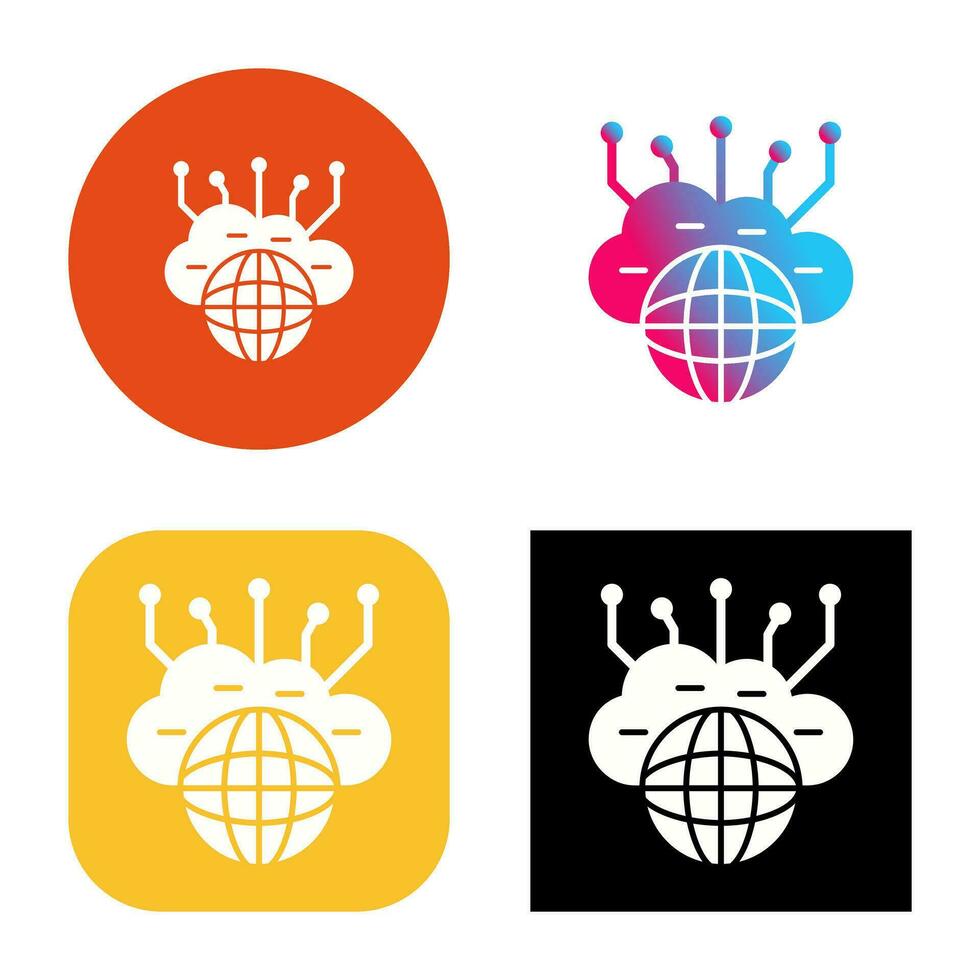 Computing Cloud Vector Icon