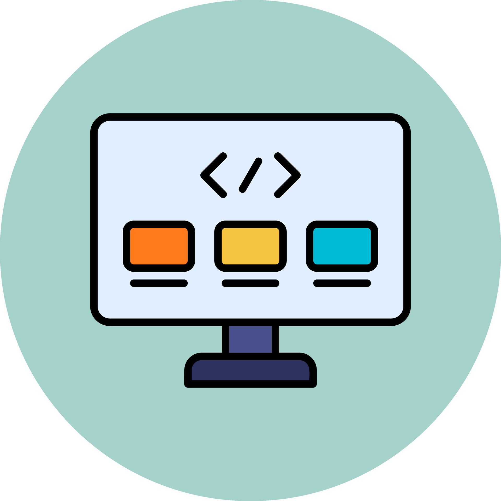 Front End Vector Icon 30941219 Vector Art at Vecteezy