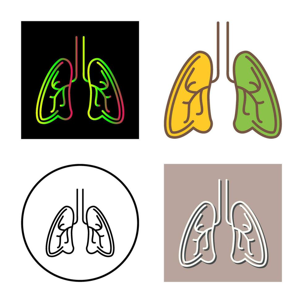 icono de vector de pulmones