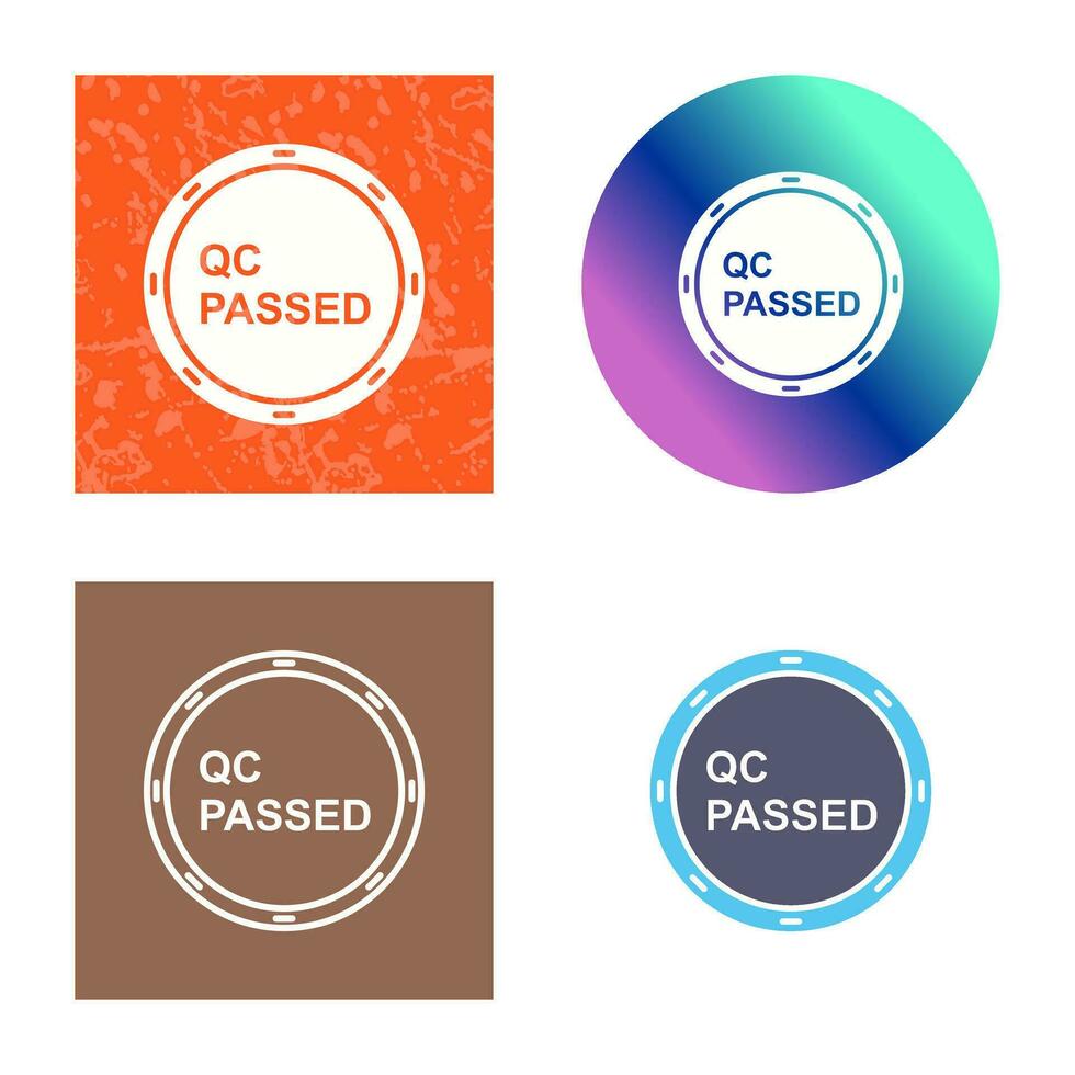 Unique QC Passed Vector Icon