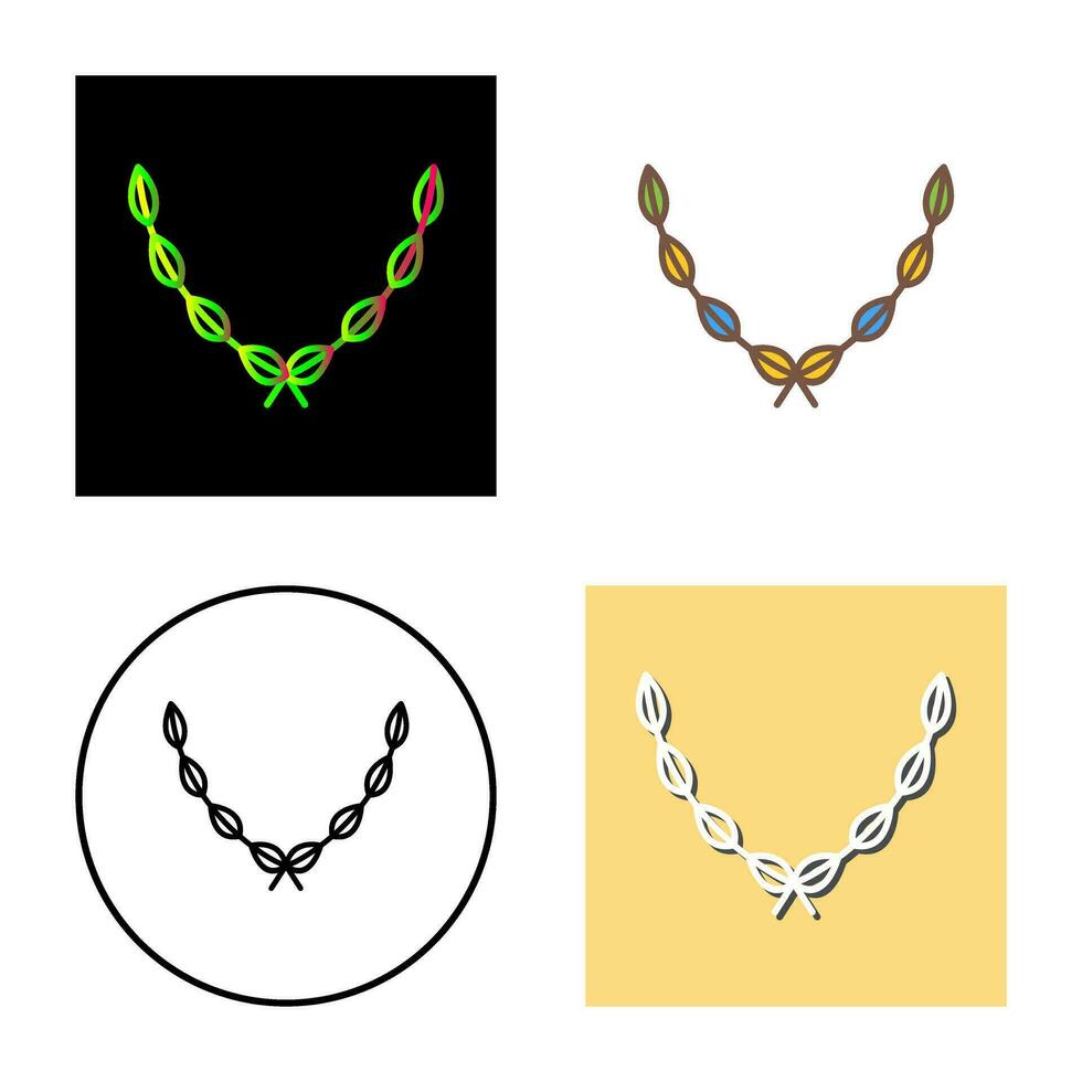 Leaves Wreath Vector Icon