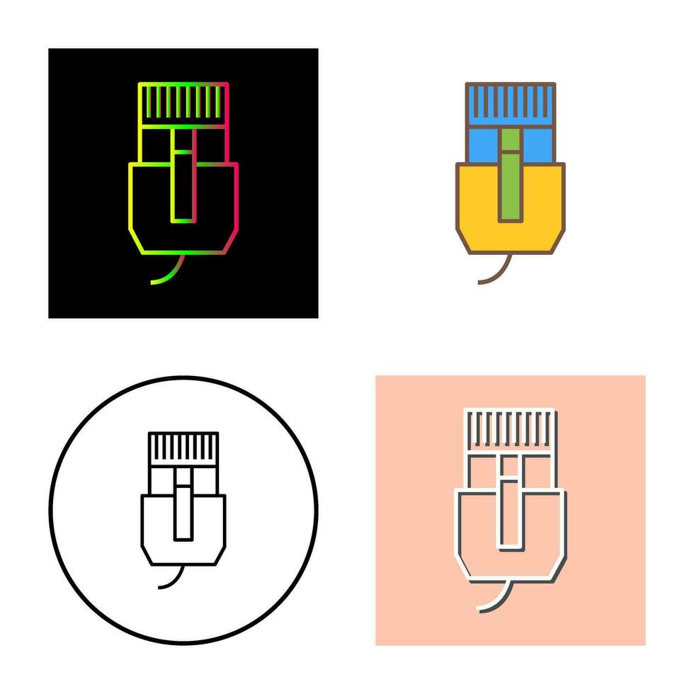 Unique Internet Cable Vector Icon