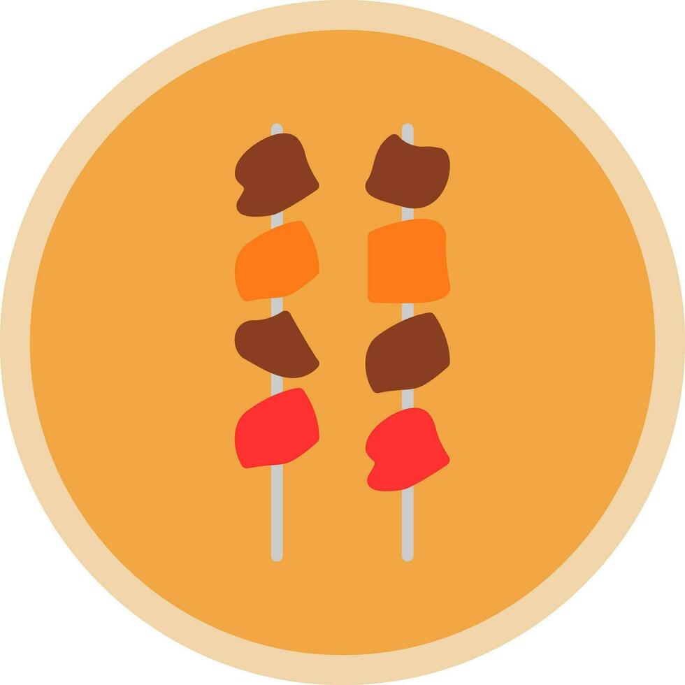 Chicken Satay Vector Icon Design