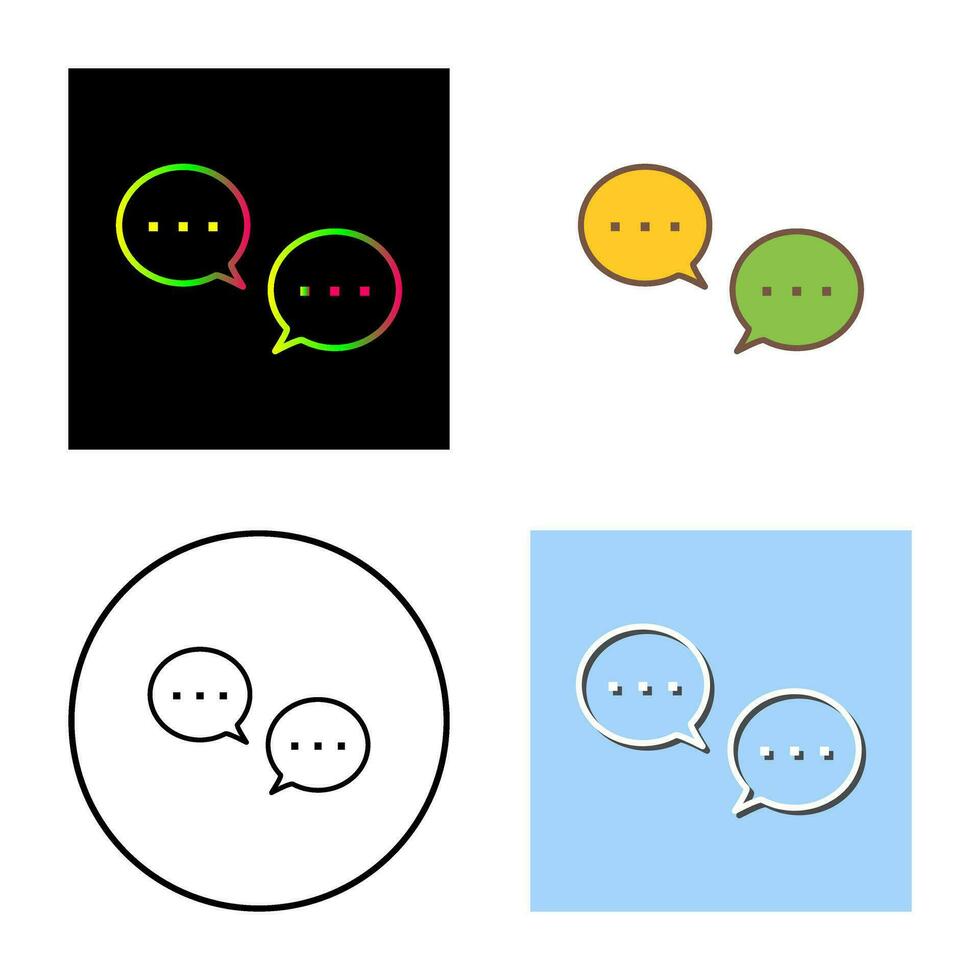 Unique Conversation Bubbles Vector Icon