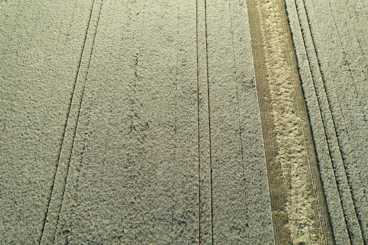 High Angle Footage of British Agricultural Farms at Countryside Landscape Nearby Luton City of England Great Britain of UK. Footage Was Captured with Drone's Camera on August 19th, 2023 photo