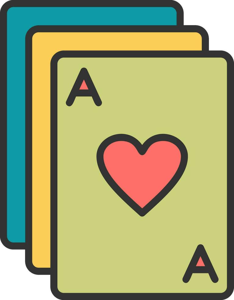 icono de vector de cartas de póquer