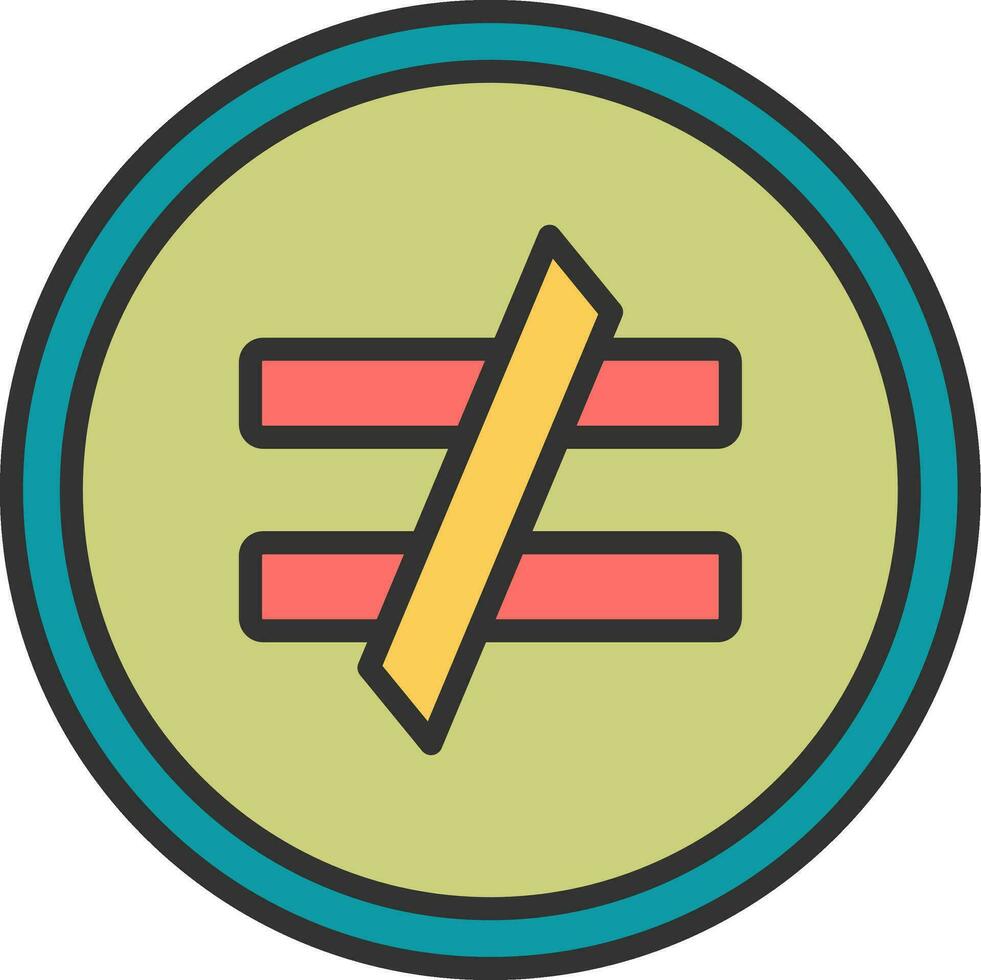 Not Equal Vector Icon