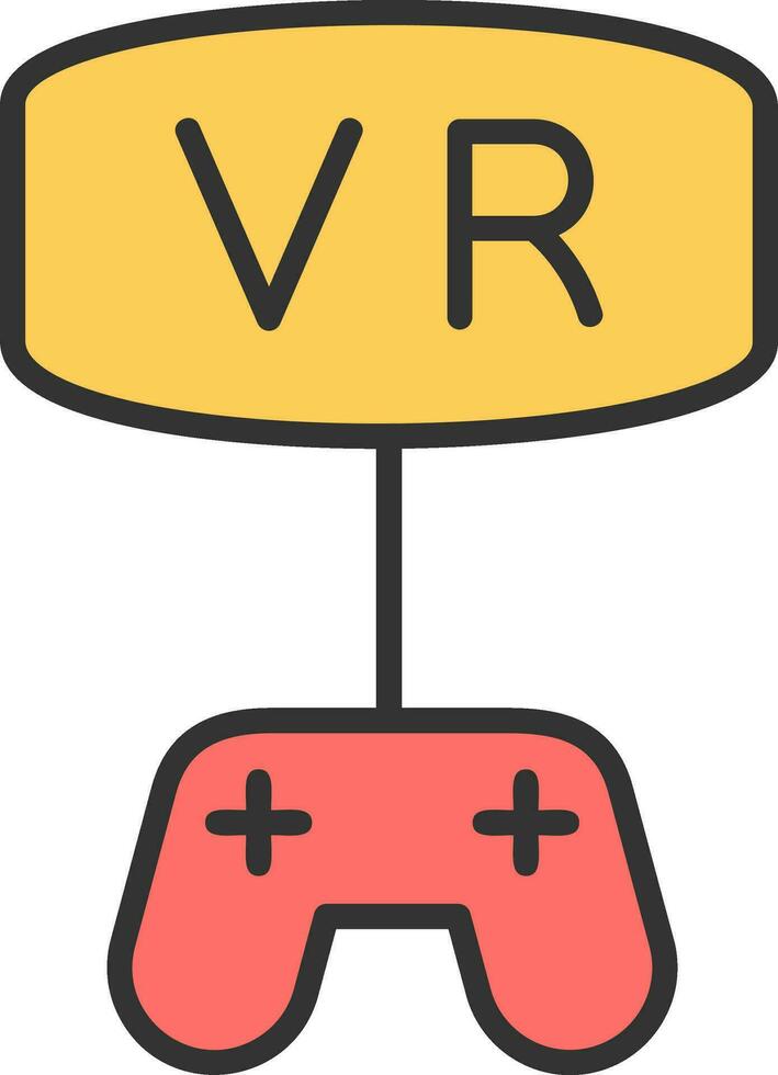 vr juego vector icono