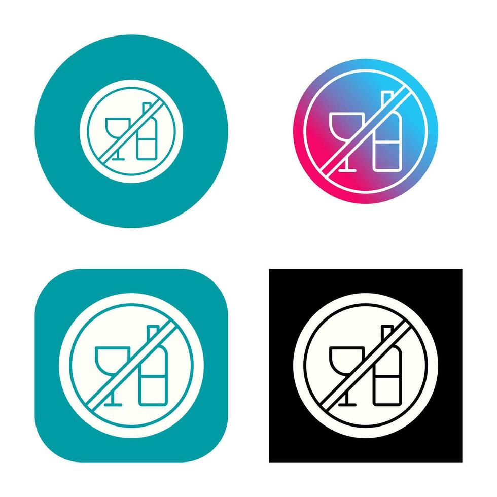No Drinking Vector Icon