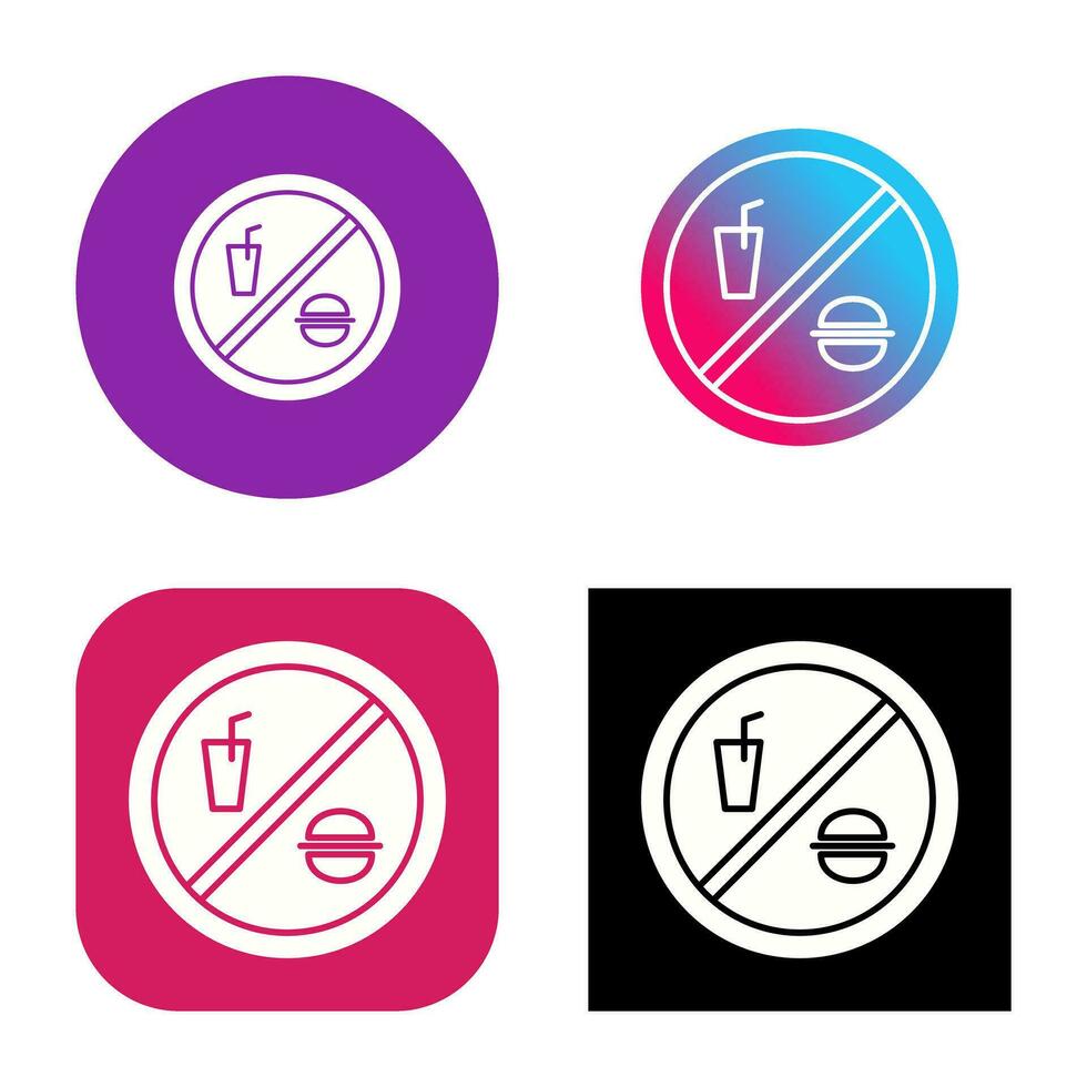 No Food or Drinks Vector Icon