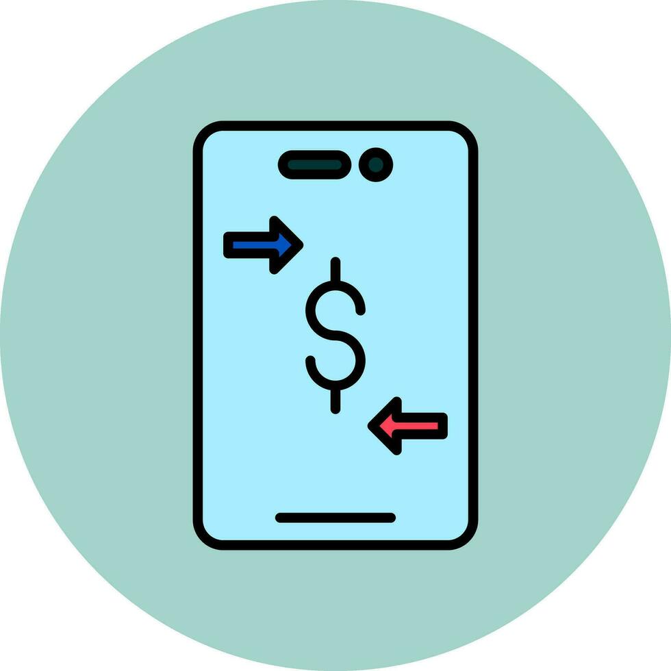 Online Money Transfer Vector Icon