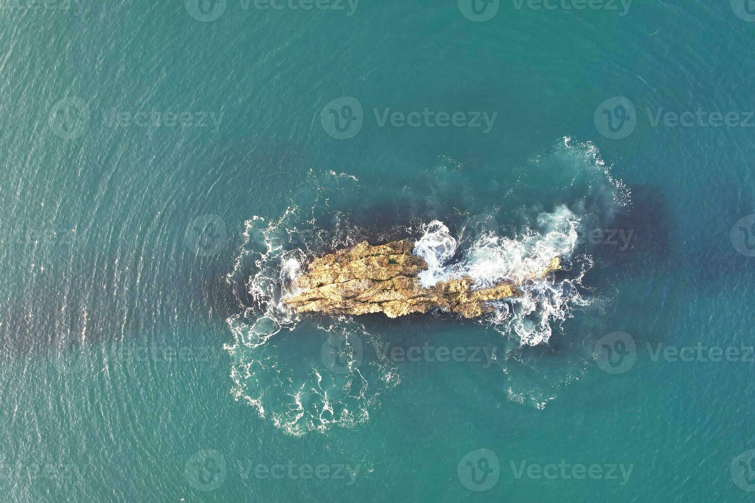 Most Beautiful View of British Landscape and Sea View of Durdle Door Beach of England Great Britain, UK. Image Was captured with Drone's camera on September 9th, 2023 photo