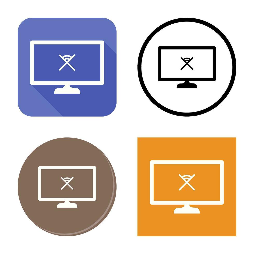 Unique Disconnected Network Vector Icon